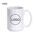 450 ml 15 Unzen weißer Keramik -Sublimation leere Kaffeetasse für Sublimation Customized Druck